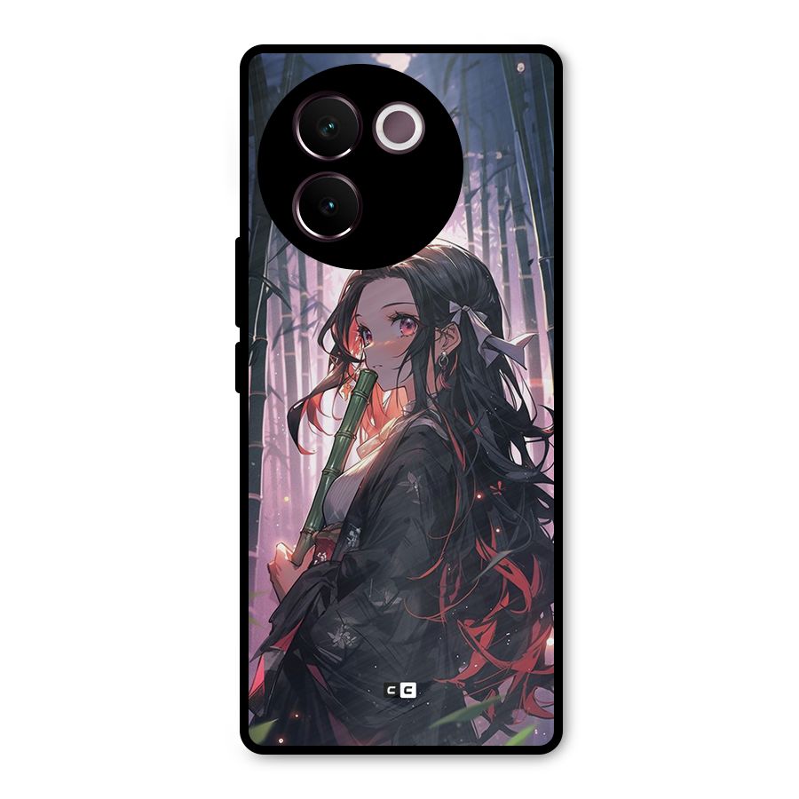 Cute Nezuko Metal Back Case for Vivo V30e