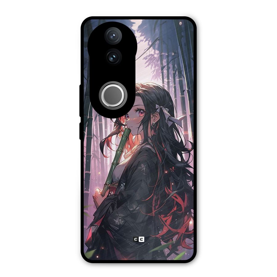 Cute Nezuko Metal Back Case for Vivo V50e