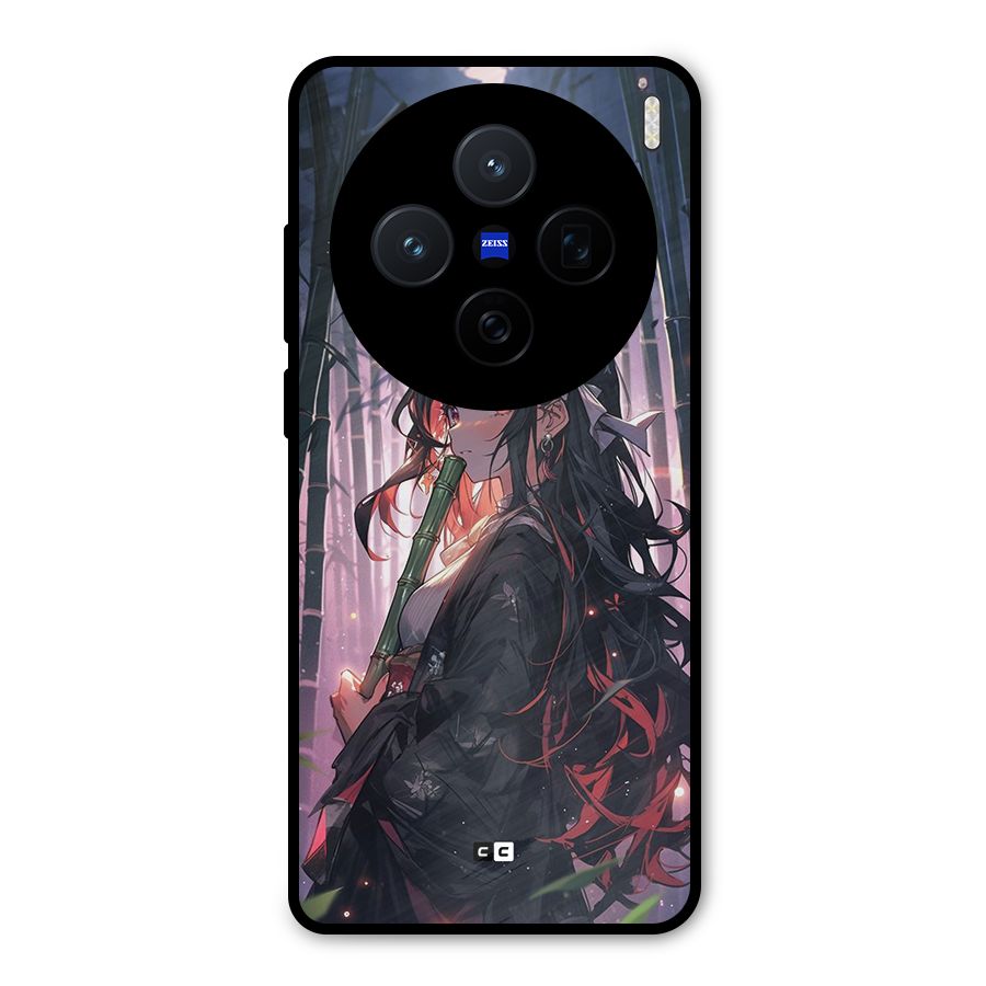 Cute Nezuko Metal Back Case for Vivo X200