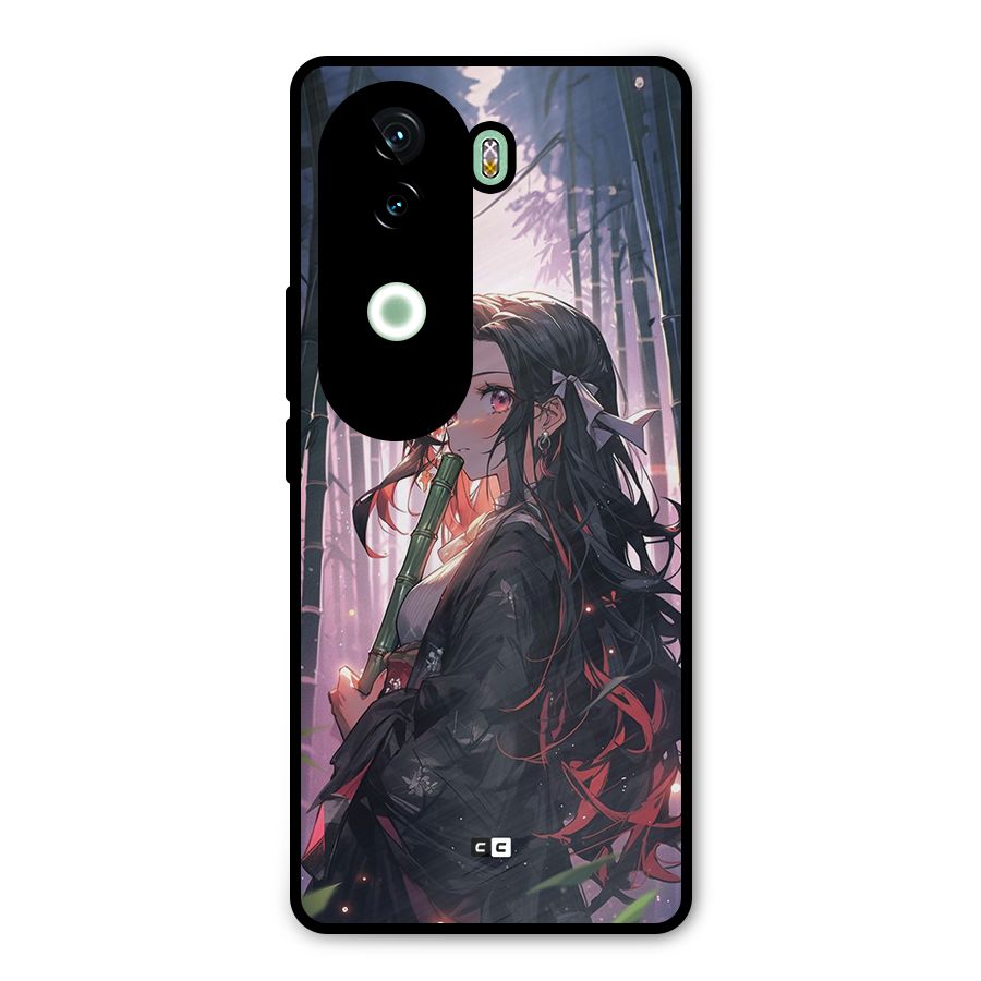 Cute Nezuko Metal Back Case for iQOO Z9s