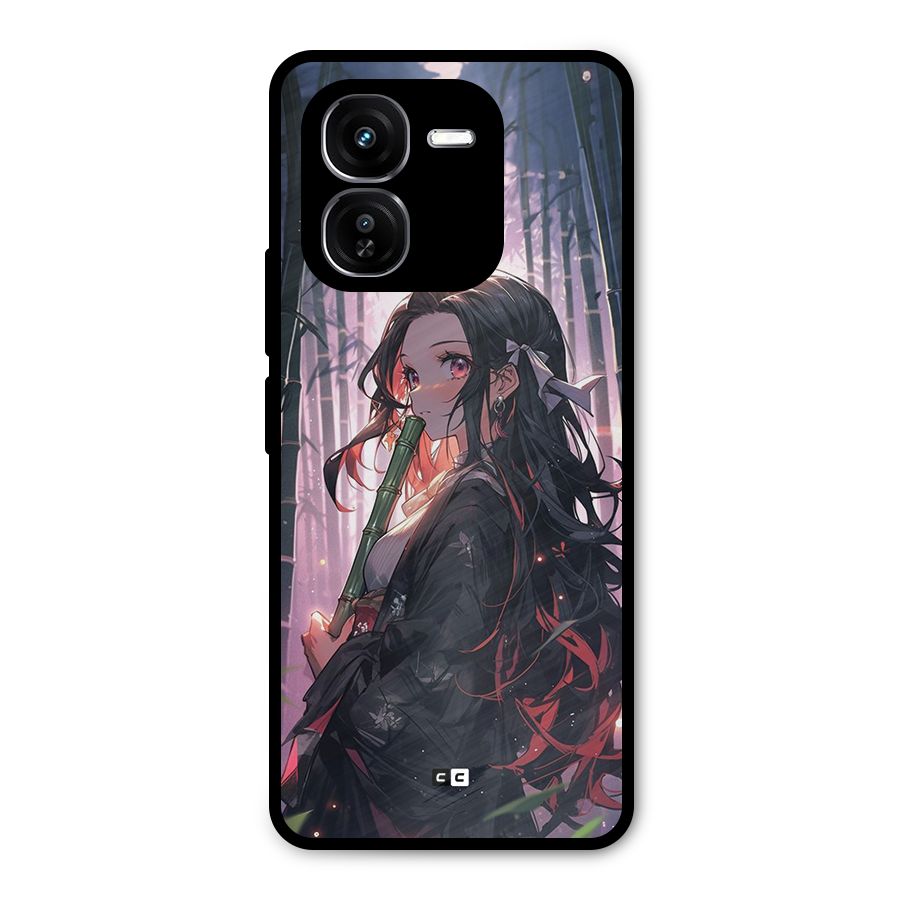 Cute Nezuko Metal Back Case for iQOO Z9x