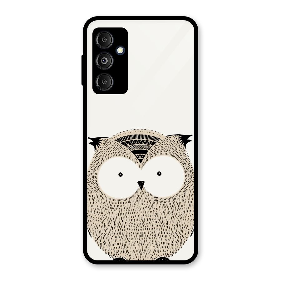 Cute Owl Glass Back Case for Galaxy M14 5G