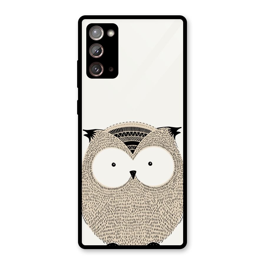 Cute Owl Glass Back Case for Galaxy Note 20