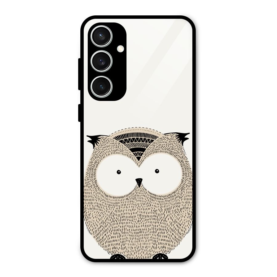 Cute Owl Glass Back Case for Galaxy S23 FE