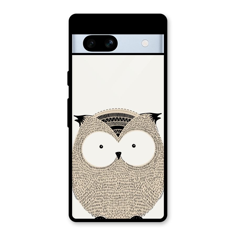 Cute Owl Glass Back Case for Google Pixel 7a
