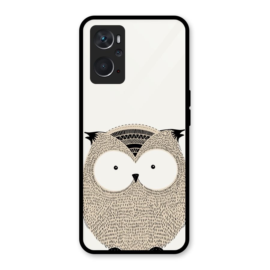 Cute Owl Glass Back Case for Oppo K10 4G