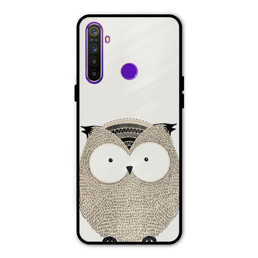 Cute Owl Glass Back Case for Realme 5s