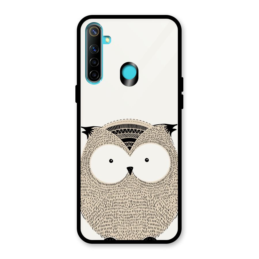 Cute Owl Glass Back Case for Realme Narzo 10