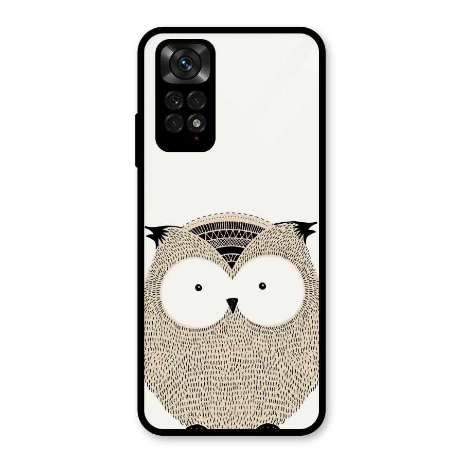 Cute Owl Glass Back Case for Redmi Note 11S