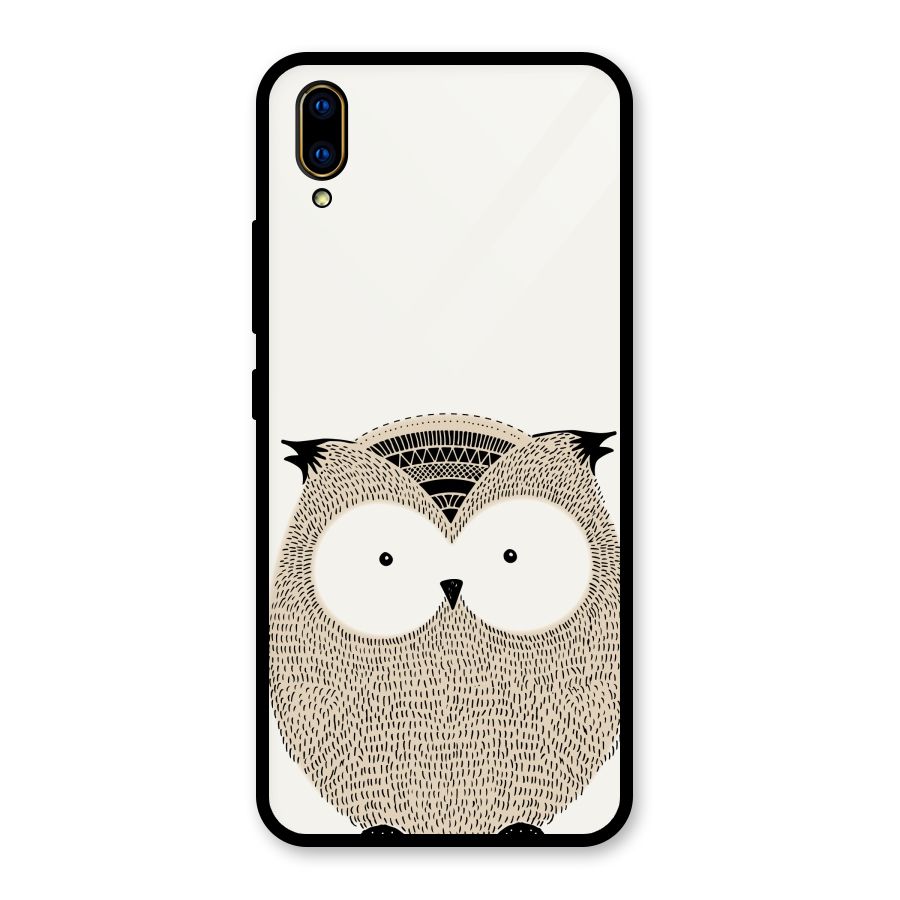 Cute Owl Glass Back Case for Vivo V11 Pro
