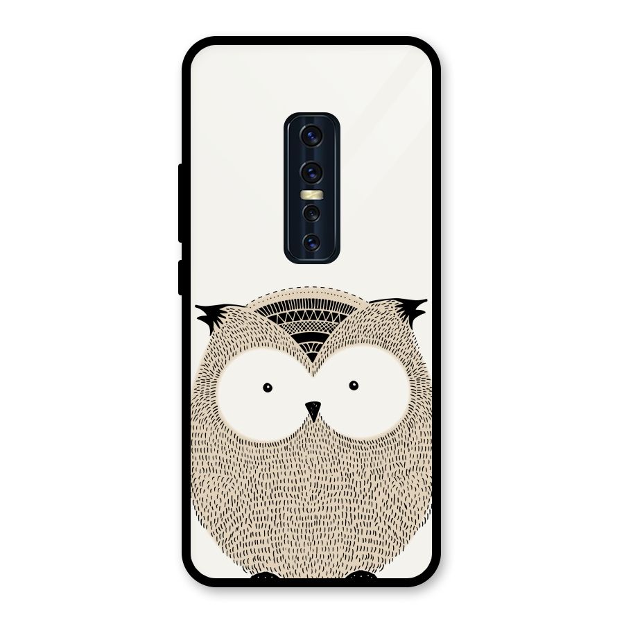 Cute Owl Glass Back Case for Vivo V17 Pro