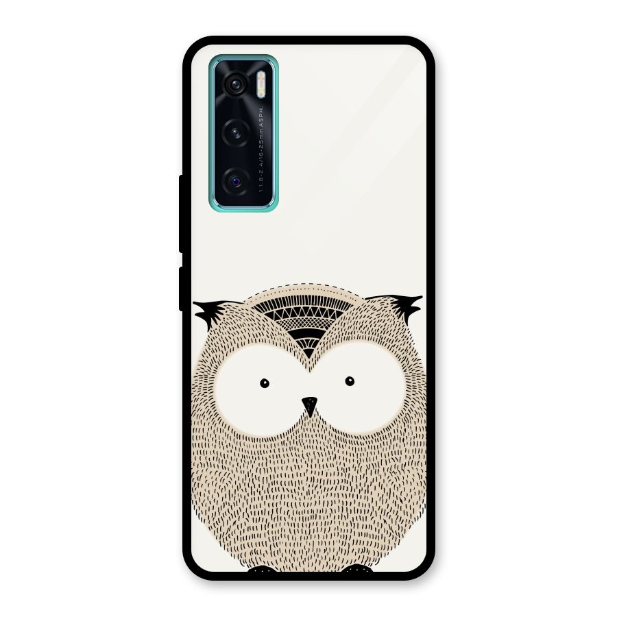 Cute Owl Glass Back Case for Vivo V20 SE