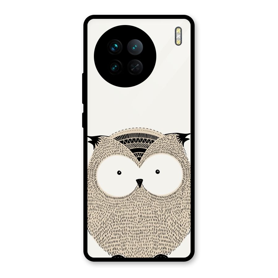 Cute Owl Glass Back Case for Vivo X90