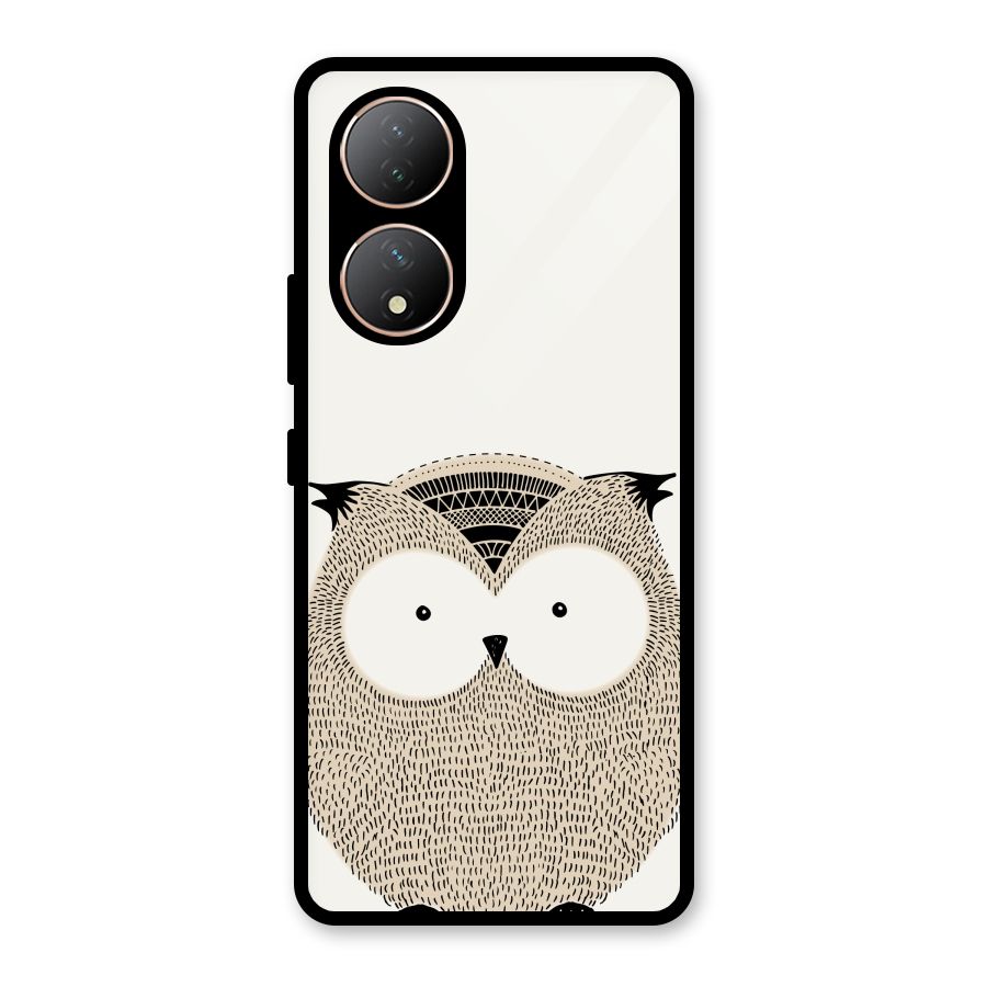 Cute Owl Glass Back Case for Vivo Y100A