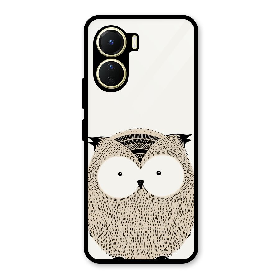 Cute Owl Glass Back Case for Vivo Y16