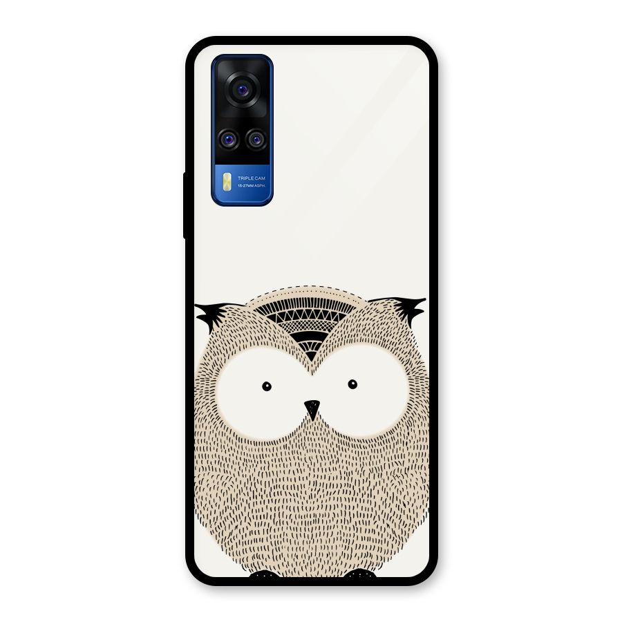 Cute Owl Glass Back Case for Vivo Y31