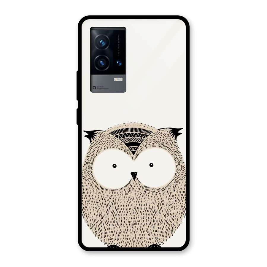 Cute Owl Glass Back Case for iQOO 9 5G