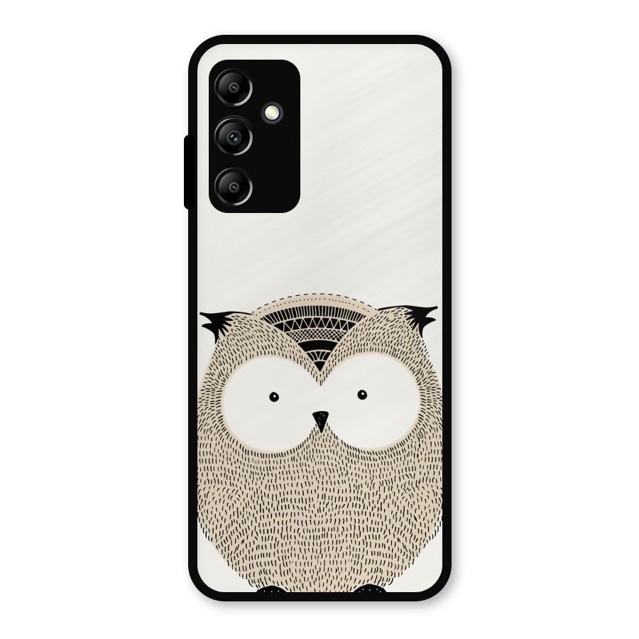 Cute Owl Metal Back Case for Galaxy A14 5G