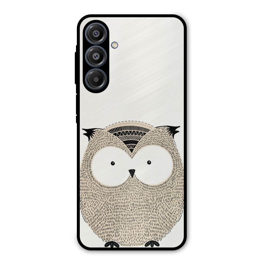 Cute Owl Metal Back Case for Galaxy A16 5G