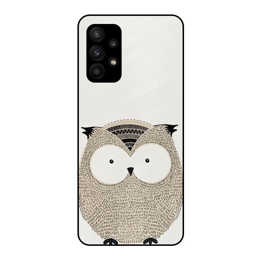 Cute Owl Metal Back Case for Galaxy A23