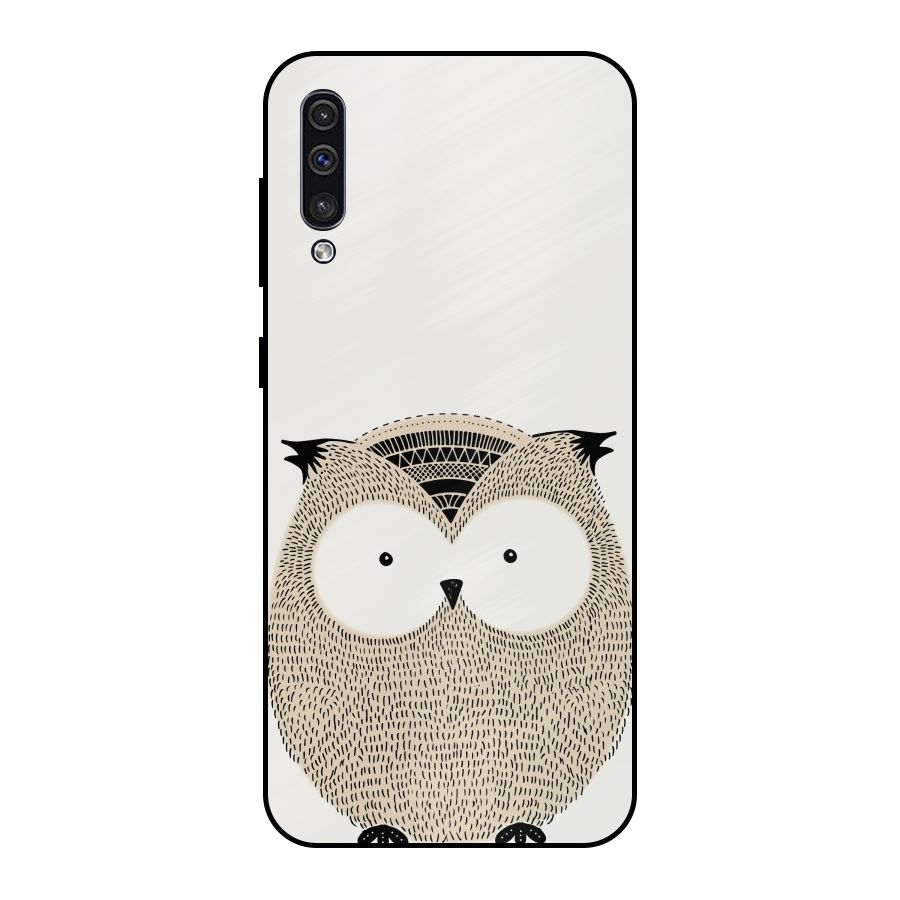 Cute Owl Metal Back Case for Galaxy A30s