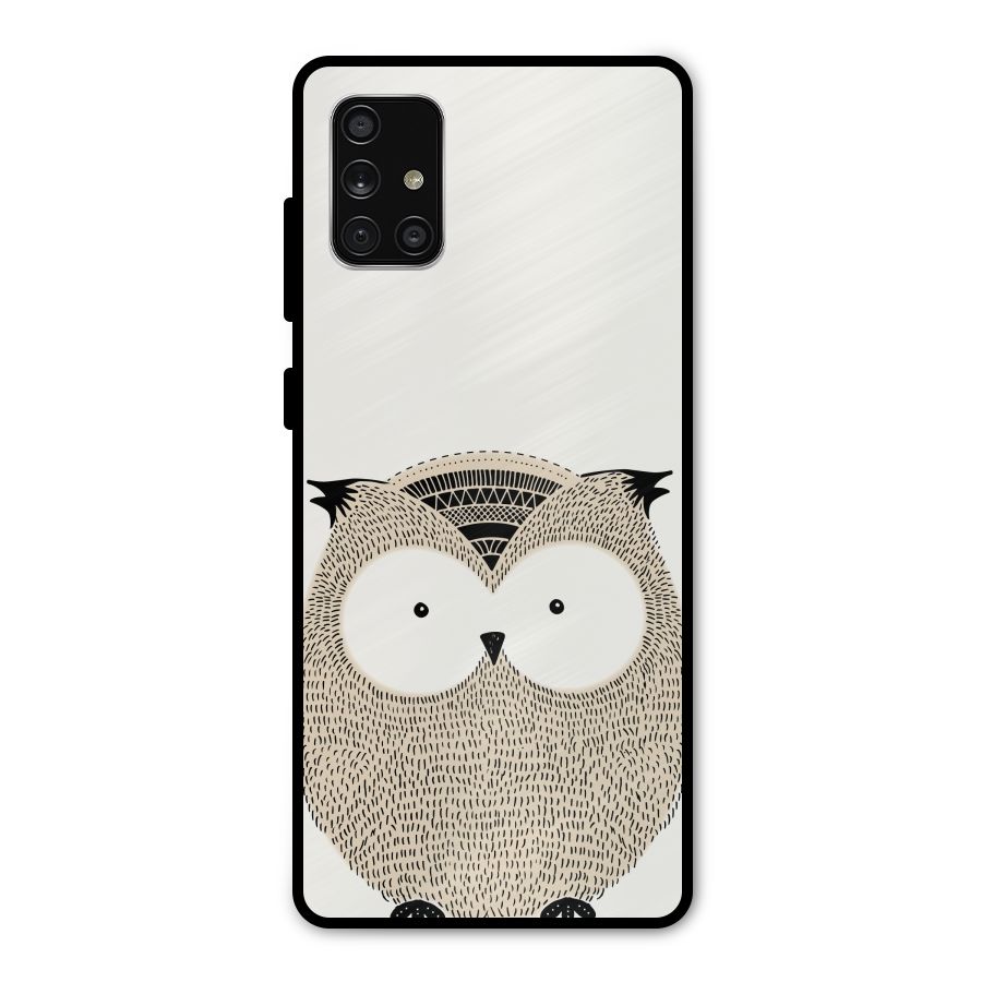 Cute Owl Metal Back Case for Galaxy A71