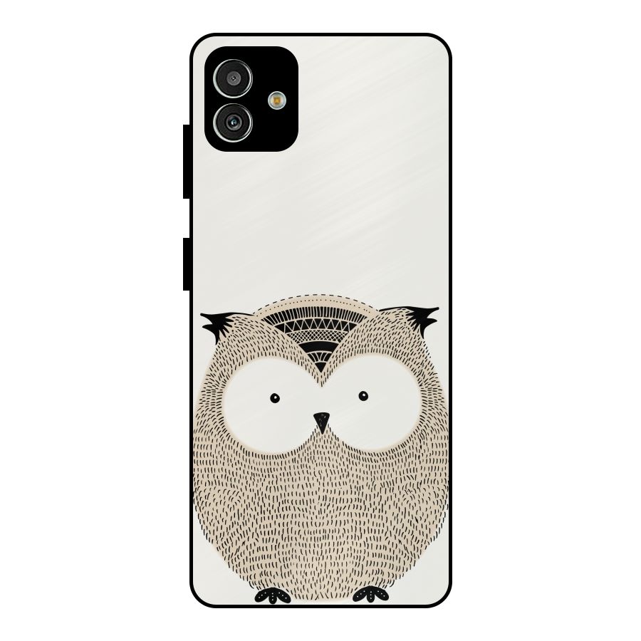 Cute Owl Metal Back Case for Galaxy M13 5G