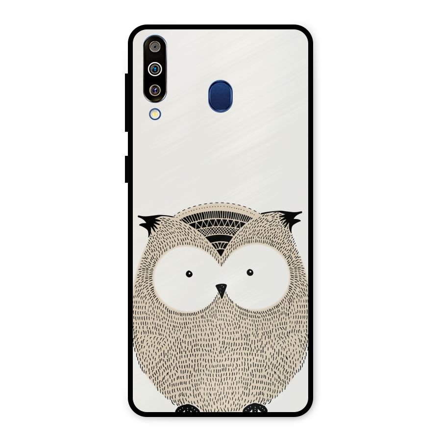 Cute Owl Metal Back Case for Galaxy M30