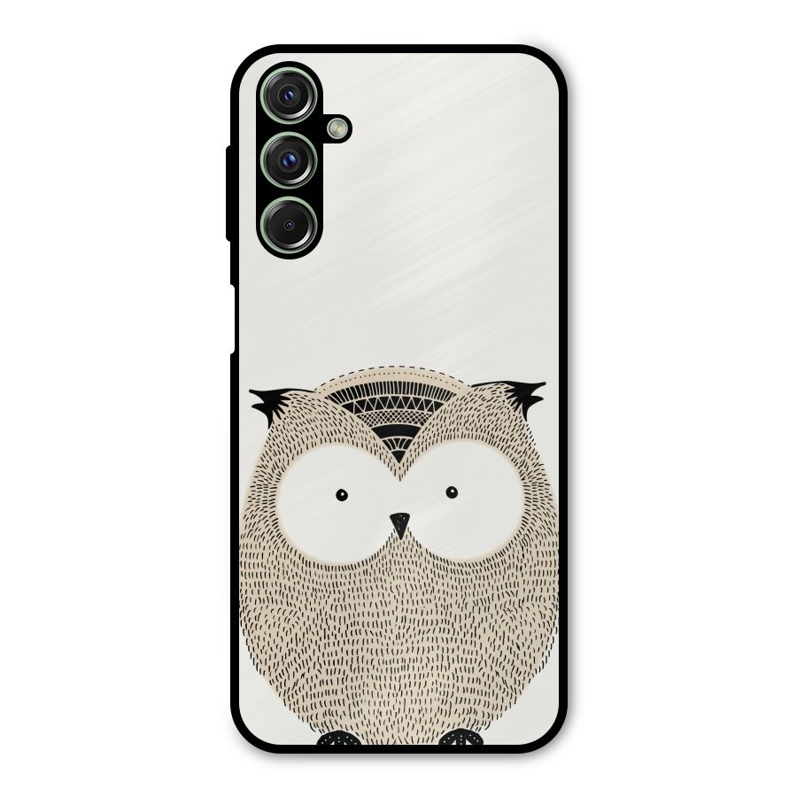 Cute Owl Metal Back Case for Galaxy M34