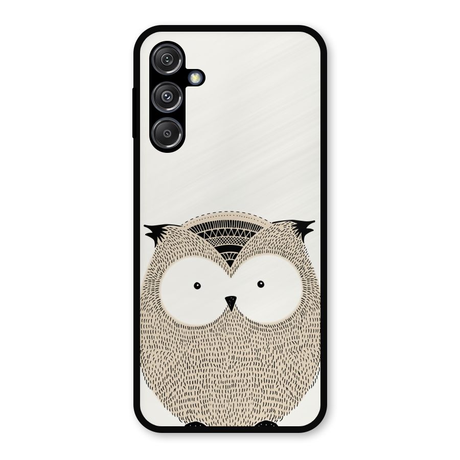 Cute Owl Metal Back Case for Galaxy M34 5G