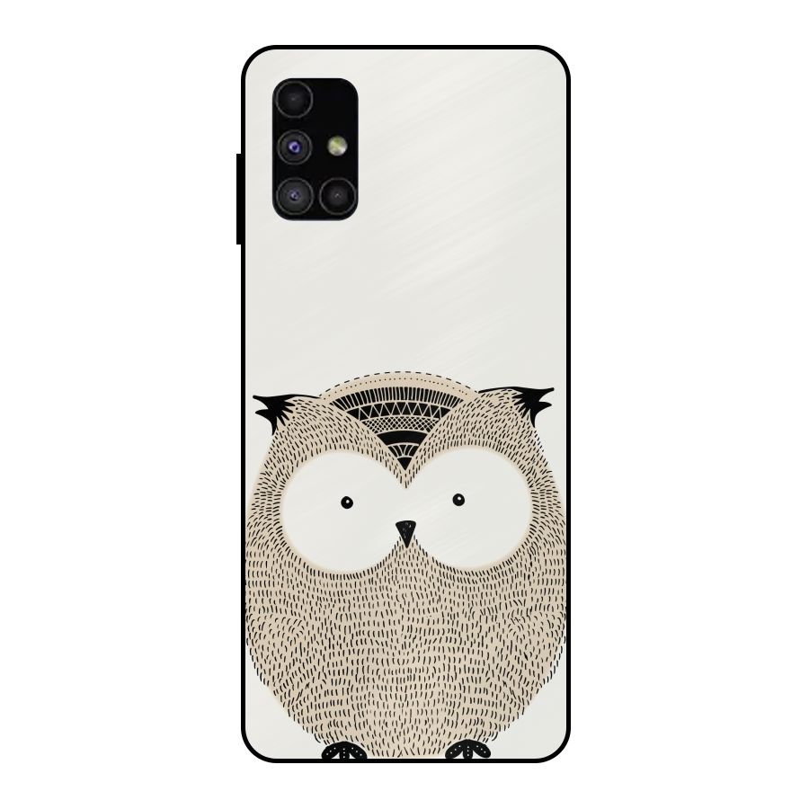 Cute Owl Metal Back Case for Galaxy M51
