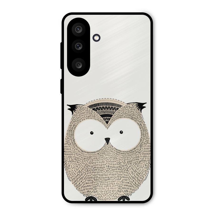Cute Owl Metal Back Case for Galaxy M56