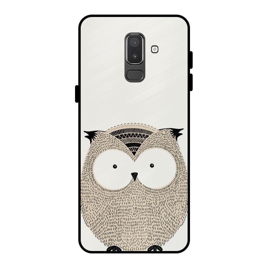 Cute Owl Metal Back Case for Galaxy On8 (2018)