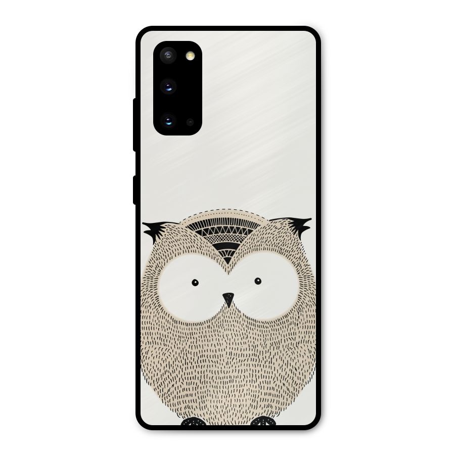 Cute Owl Metal Back Case for Galaxy S20