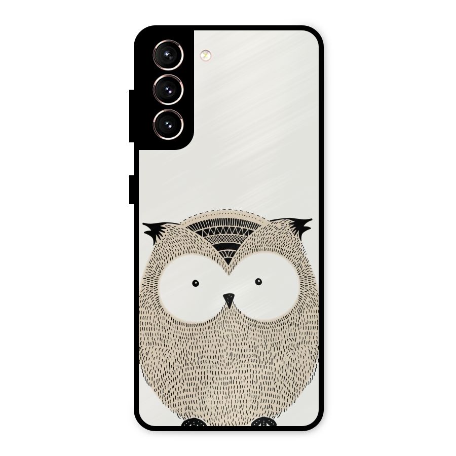 Cute Owl Metal Back Case for Galaxy S21 5G