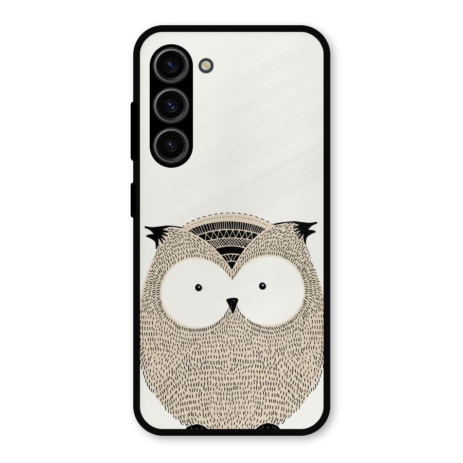 Cute Owl Metal Back Case for Galaxy S23