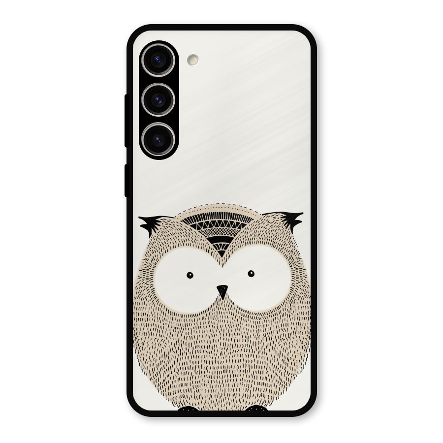 Cute Owl Metal Back Case for Galaxy S23 Plus
