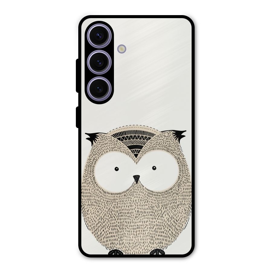 Cute Owl Metal Back Case for Galaxy S24