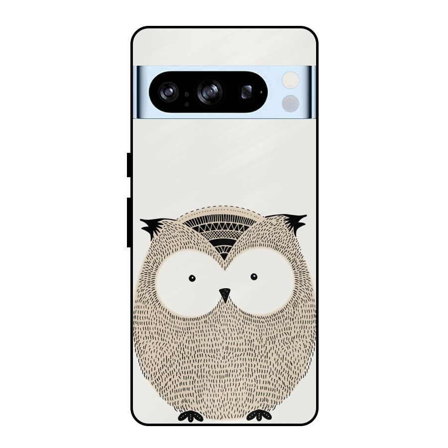 Cute Owl Metal Back Case for Google Pixel 8 Pro