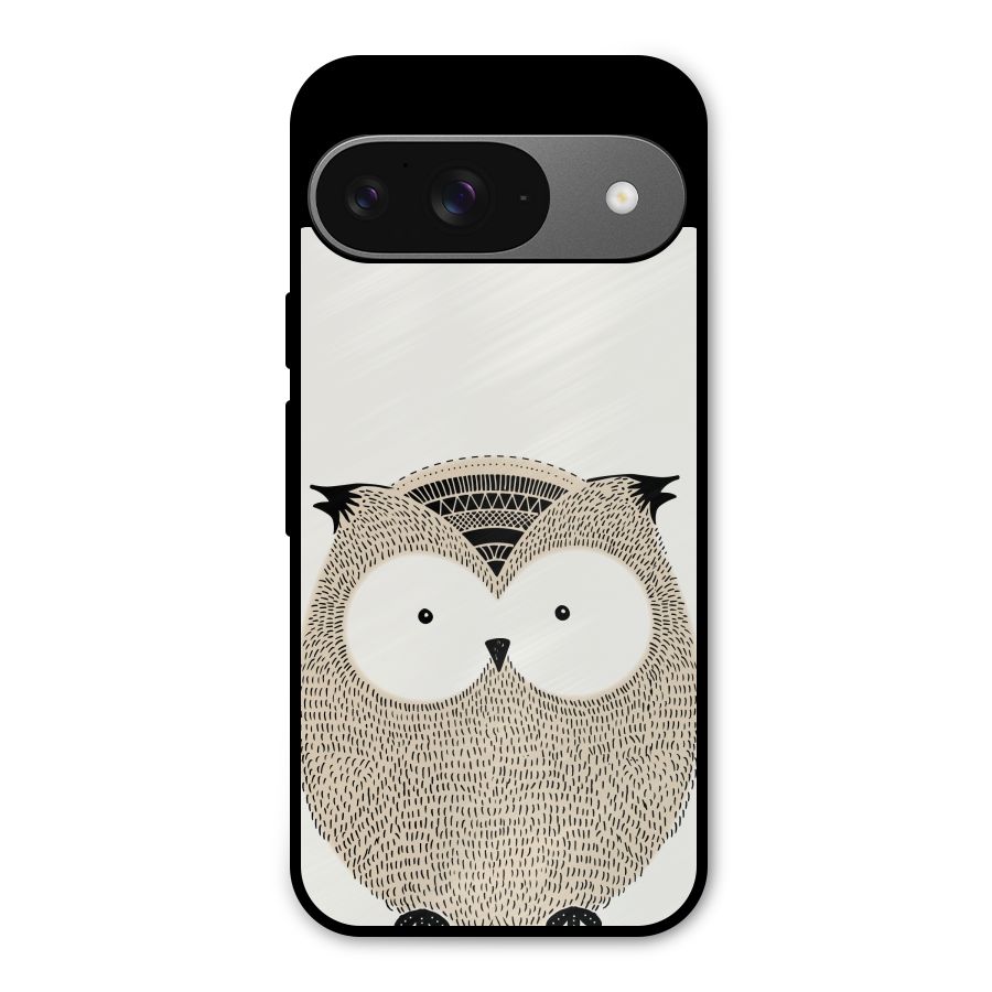 Cute Owl Metal Back Case for Google Pixel 9