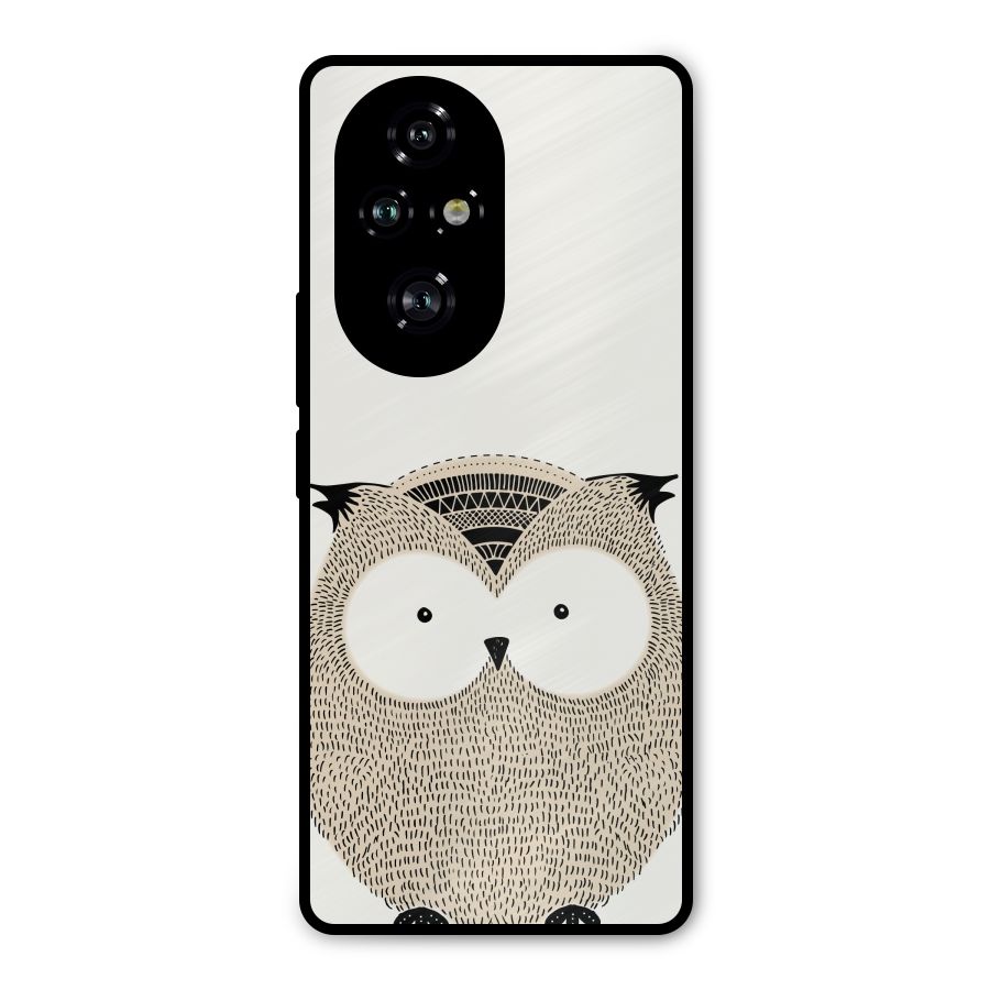 Cute Owl Metal Back Case for Honor 200 Pro