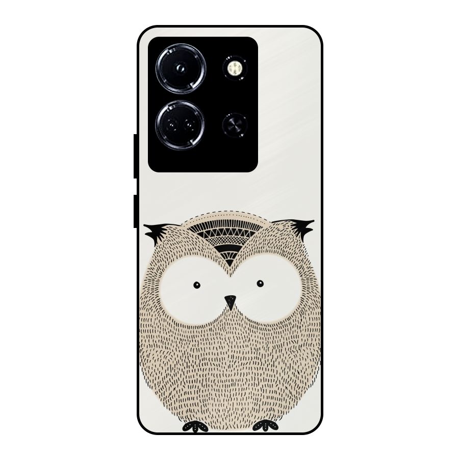 Cute Owl Metal Back Case for Infinix Note 30 5G