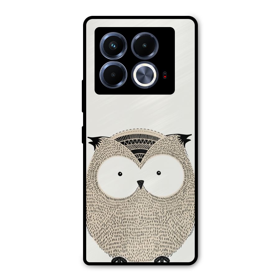 Cute Owl Metal Back Case for Infinix Note 40 5G