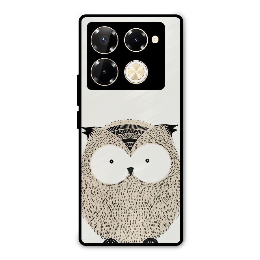 Cute Owl Metal Back Case for Infinix Note 40 Pro