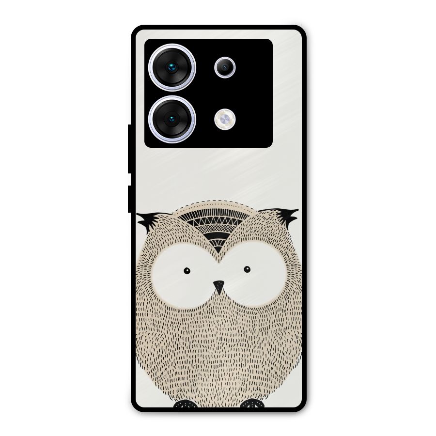 Cute Owl Metal Back Case for Infinix Zero 30 5G