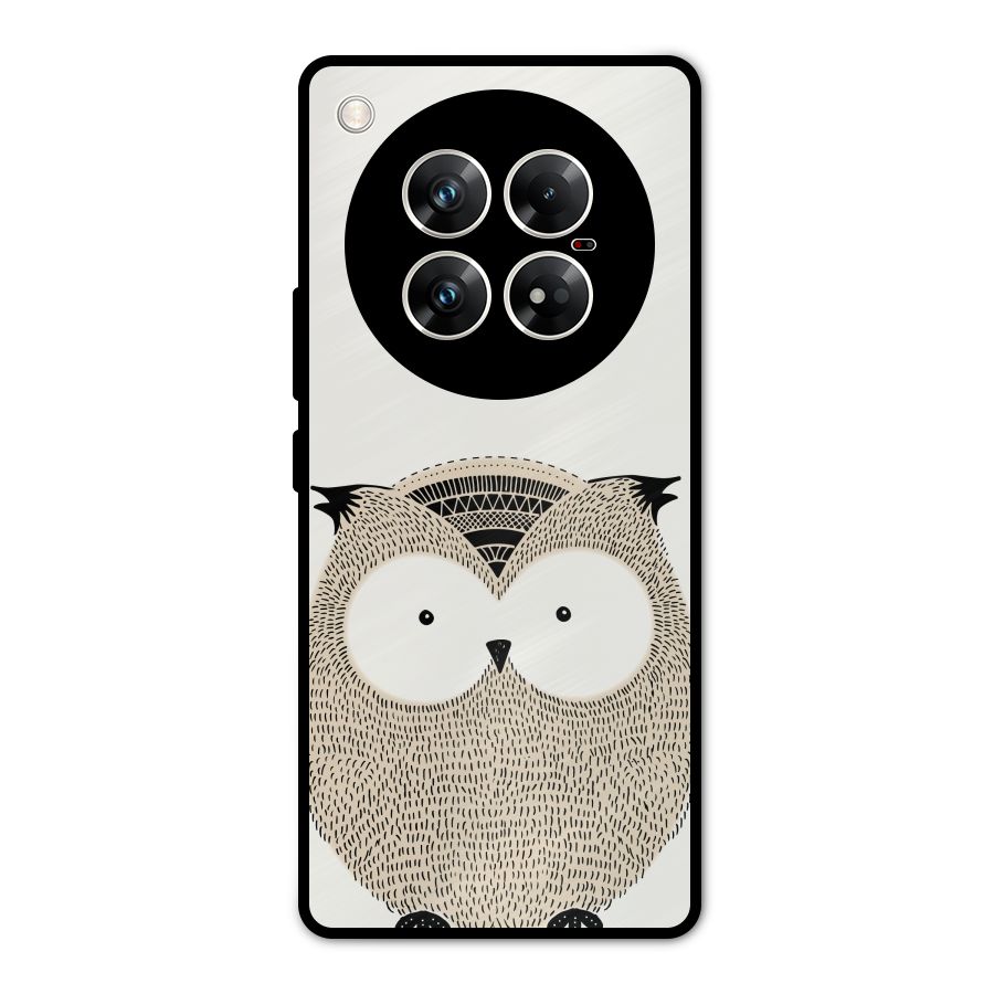 Cute Owl Metal Back Case for Infinix Zero 40 5G