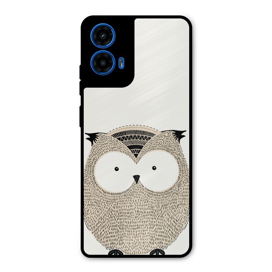 Cute Owl Metal Back Case for Moto G45