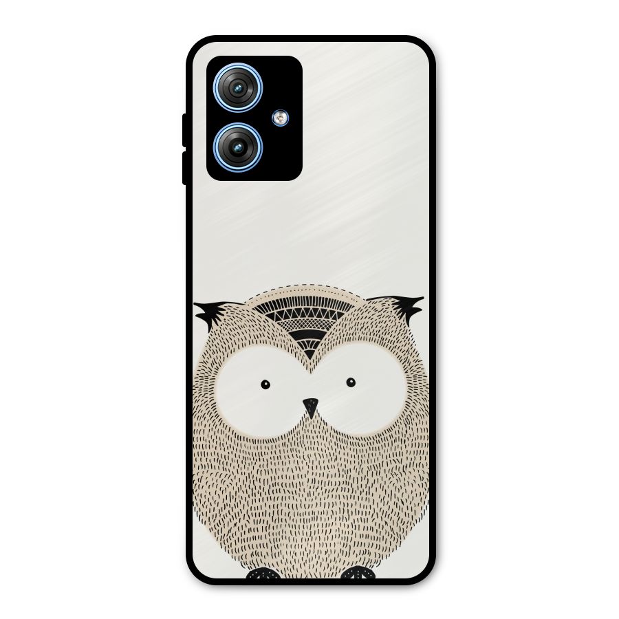 Cute Owl Metal Back Case for Moto G54