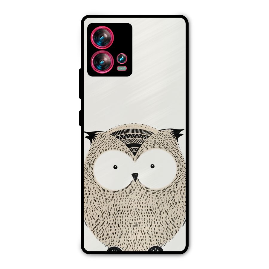 Cute Owl Metal Back Case for Motorola Edge 30 Fusion