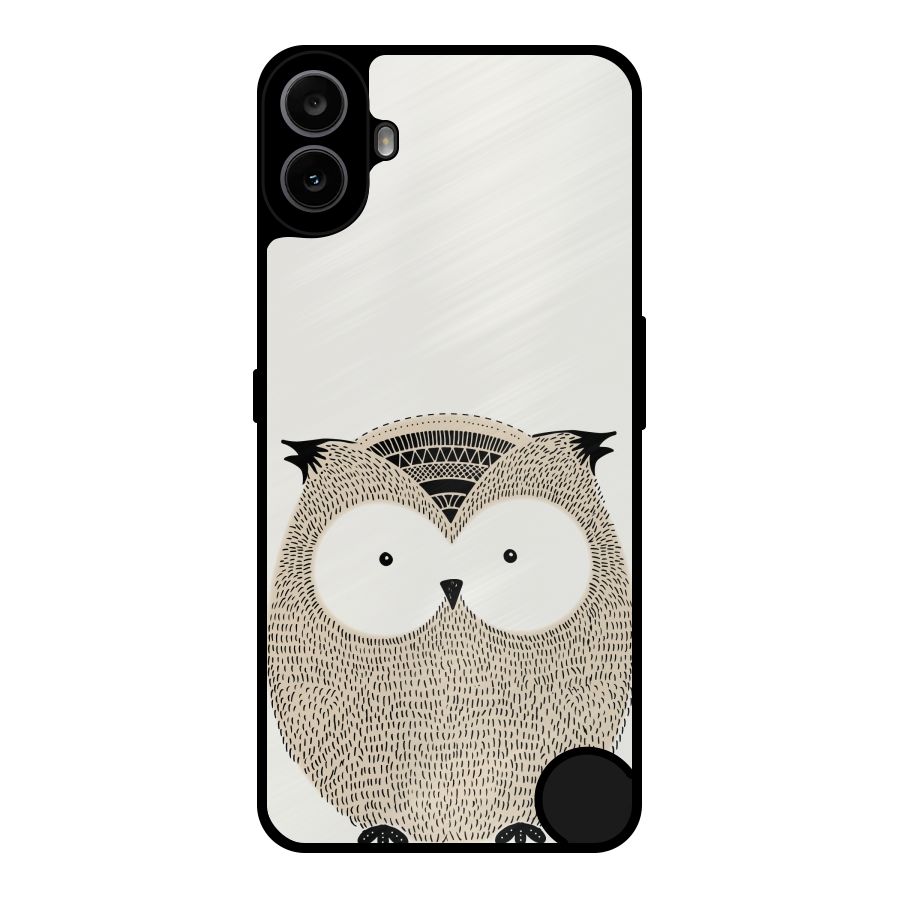 Cute Owl Metal Back Case for Nothing CMF Phone 1